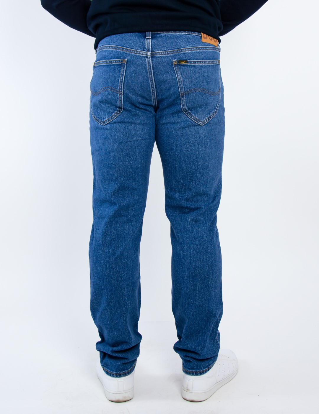 Lee Daren Zip Fly ανδρικό μπλε με ελαφρύ ξέβαμμα τζιν L707MWFW φωτογραφία